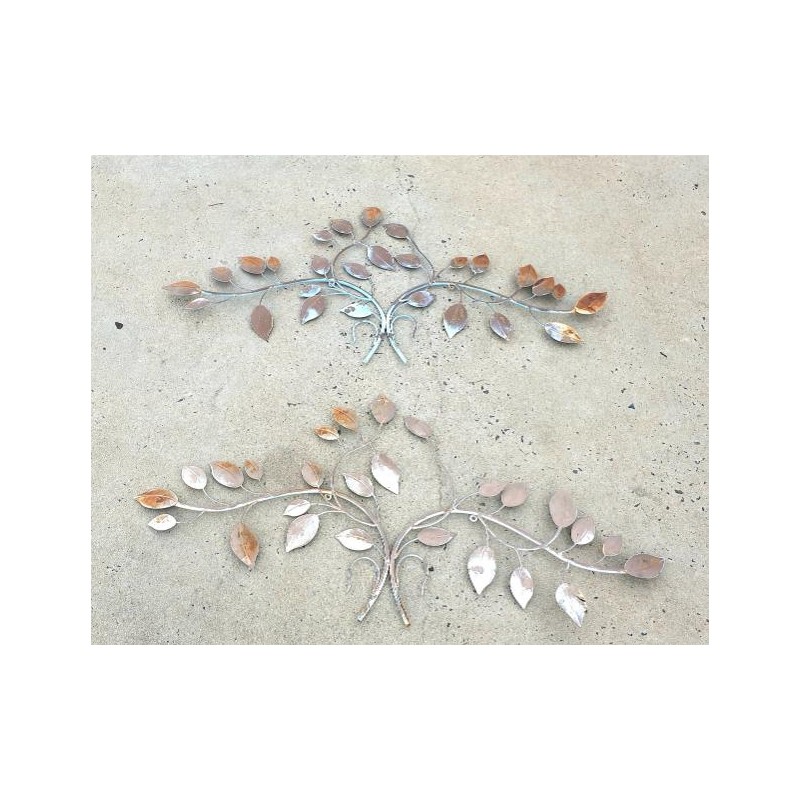 Set of 2 Rustic Metal 'Branch' Design Wall Hanging