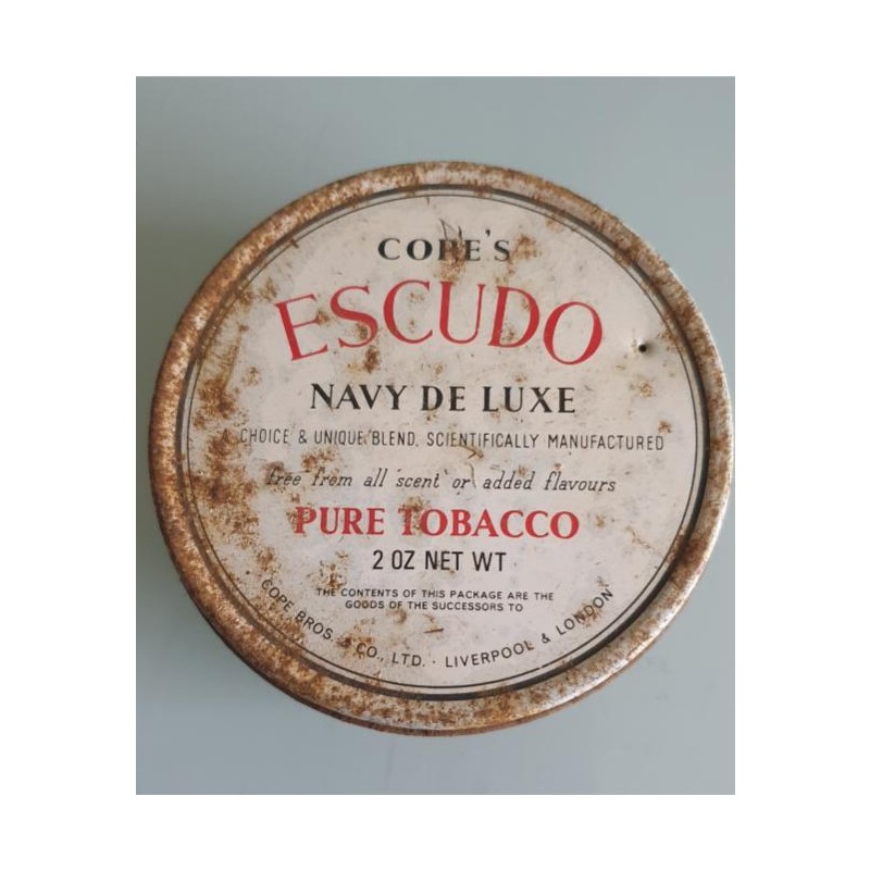 Vintage  Core's Escudo Navy De Luxe Pure Tobacco Tin
