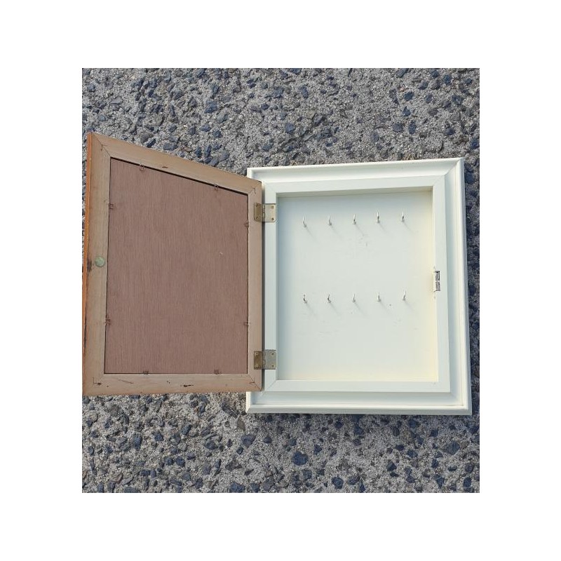 Vintage Wooden Mirrored Jewellery Box - Wall Hanging