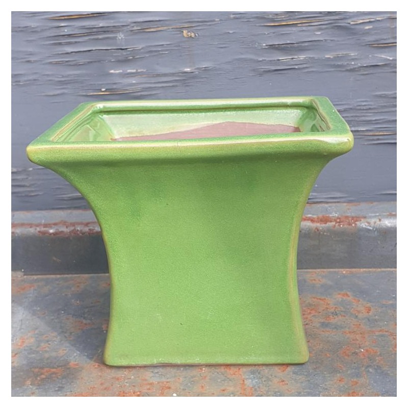 Vintage Ceramic Green Pot Planter