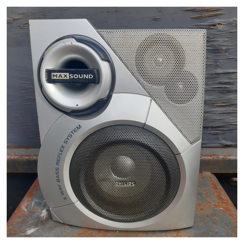 Pair of Vintage Philips 3 Way Bass Reflex System Speakers