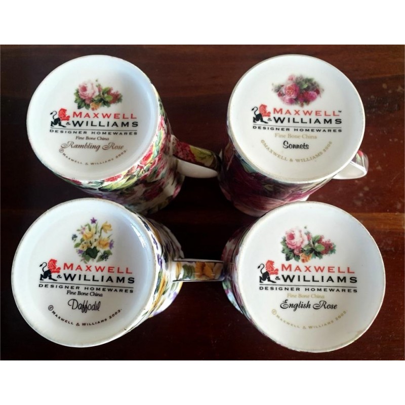Set of 4 Maxwell Williams Coffee Mugs