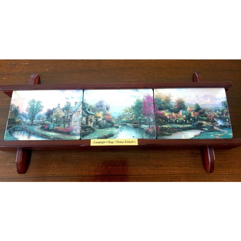 Vintage Collectable Plates - Set of 3 - Series: Lamplight Village - Artist: Thomas Kinkade