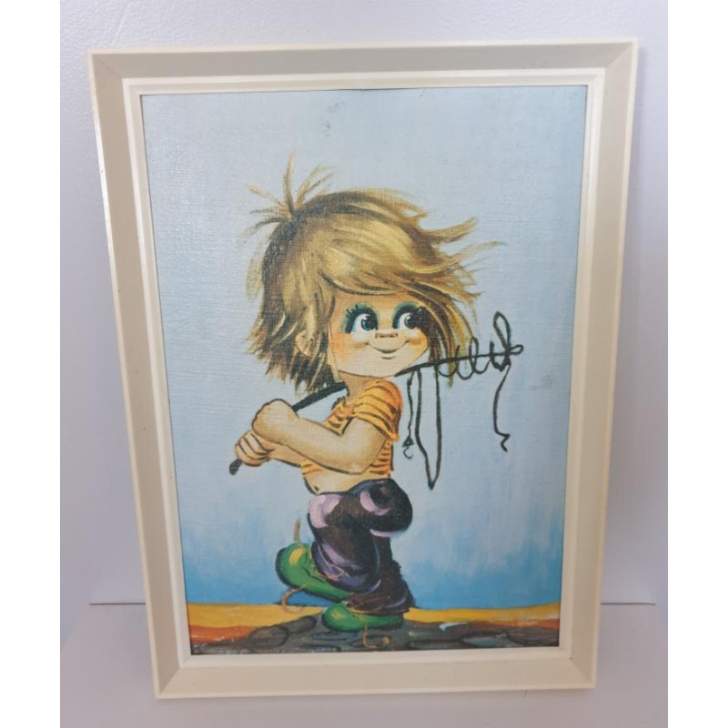 Framed Canvas 'Going Fishing' Print