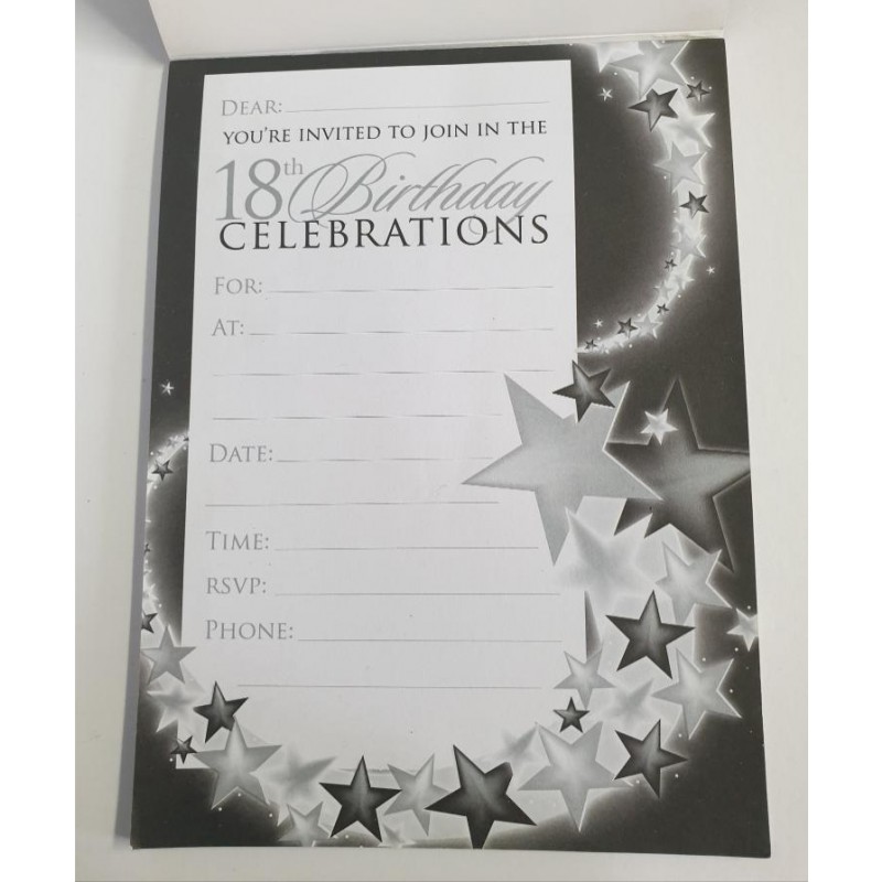 Invitations for 18th Birthday Pad