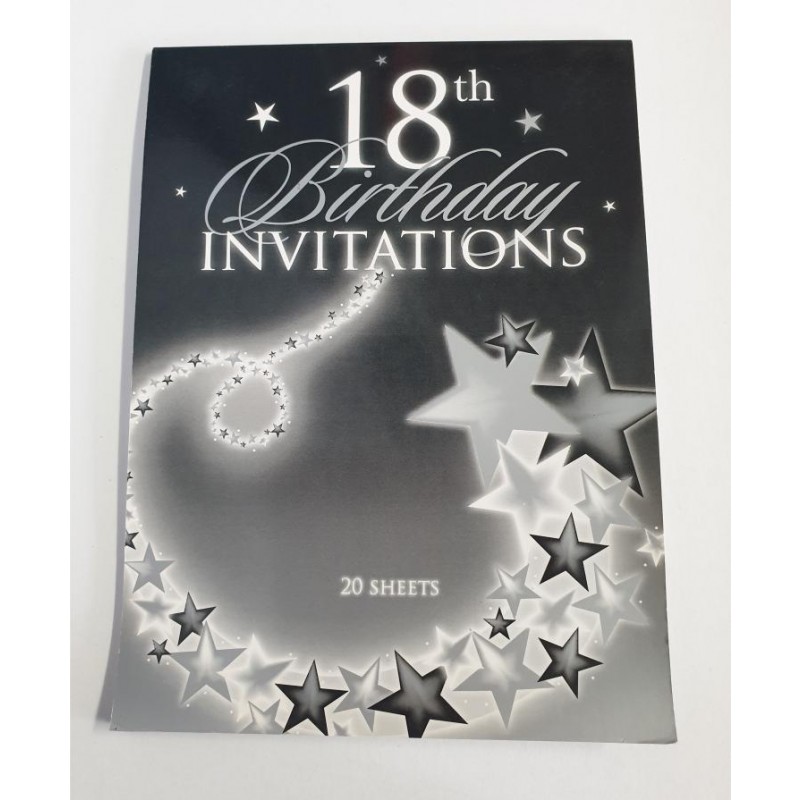 Invitations for 18th Birthday Pad