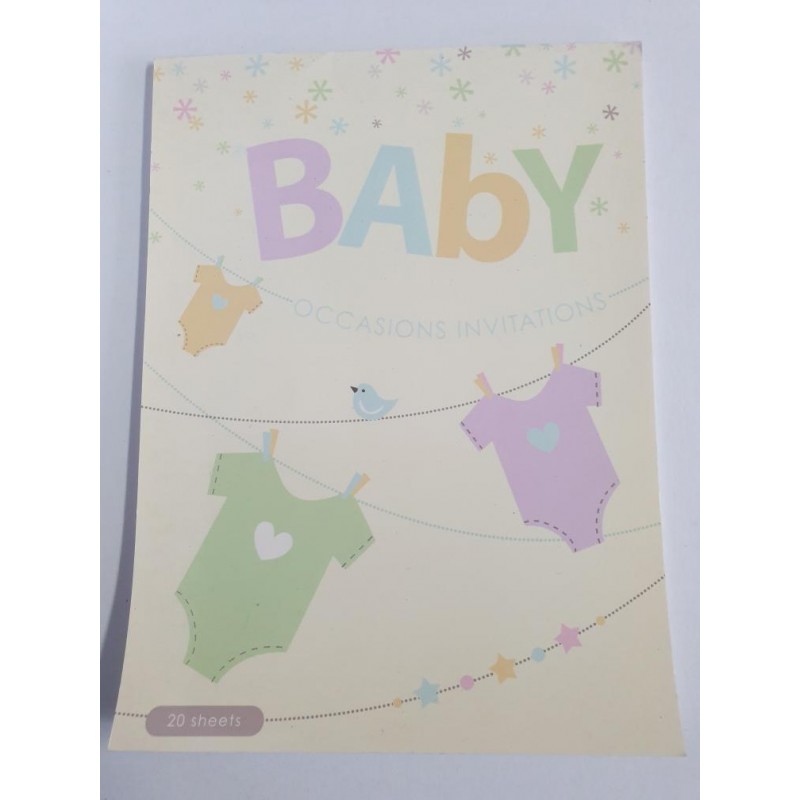 Invitations for Baby Occasion Pads