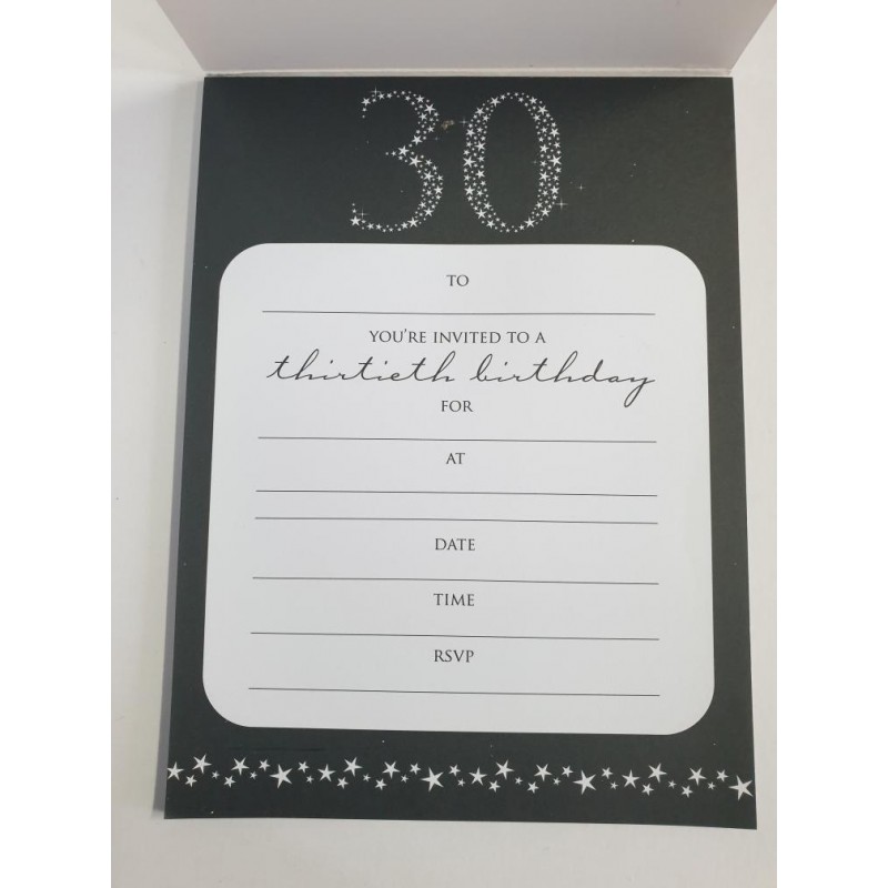 Invitation Pads for 30th Birthday 