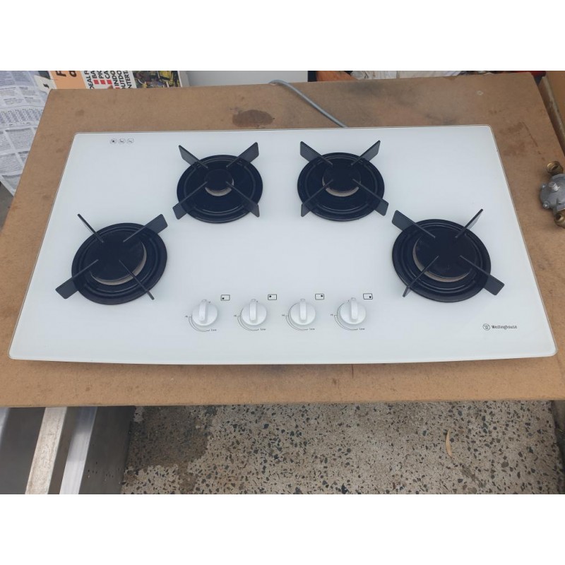 Westinghouse 4 Burner Gas Glass Cook Top & Regulator