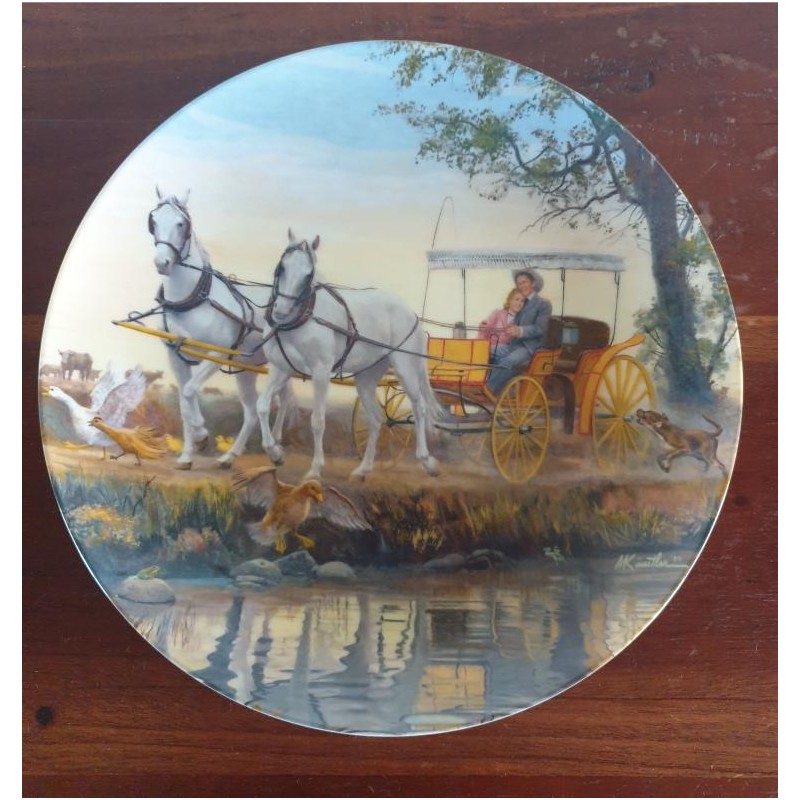 Vintage Collectable Plates - Oklahoma - Set of 4